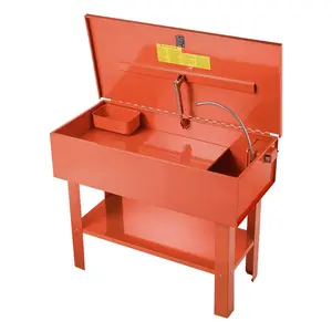 VEVOR Parts Washer 40 - Gallon, 17 Gallon Solvent Capacity, 1 Gallon per Minute Max Pump Output, Steel Cabinet Electric Pump Automotive Parts Washer Cleaner for Wheel Bearings, Gears, and Carburetors