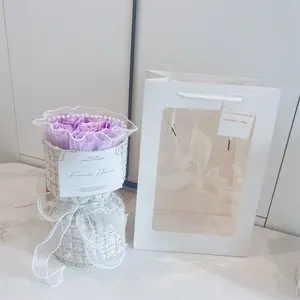 19 Pcs Soap Flower Bouquet Gift Box, Handbag Included, Long-Lasting Scent, Perfect for Birthdays, Valentine's Day, Anniversary Gifts