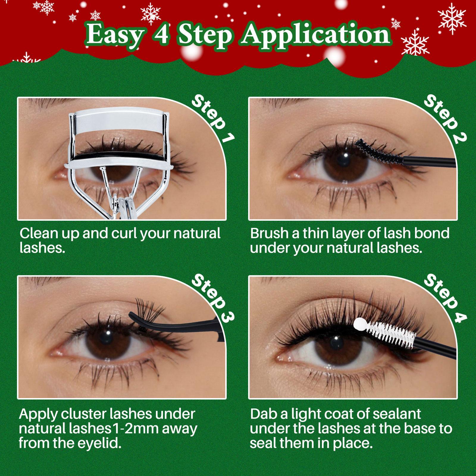 Eyelash Extension Kit, Eyelash Extensions Set, 10pcs/set Including Eyelash Glue & Tweezers & Remover & Brush, Professional Eye Makeup Tool for Women, DIY Lash Tools