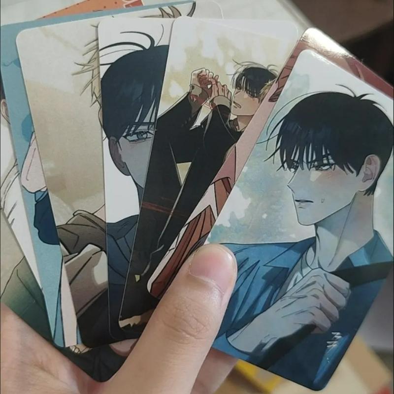 8 Pcs/Set BL Manhwa Red Line Mission Lomo Card Li Yan,Hong Jixun Comic Characters 3 Inches HD Photocard Friends Cosplay Gift