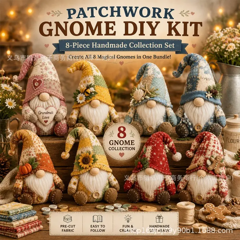 Cute Dwarf Handmade DIY Patchwork Dwarf Kit