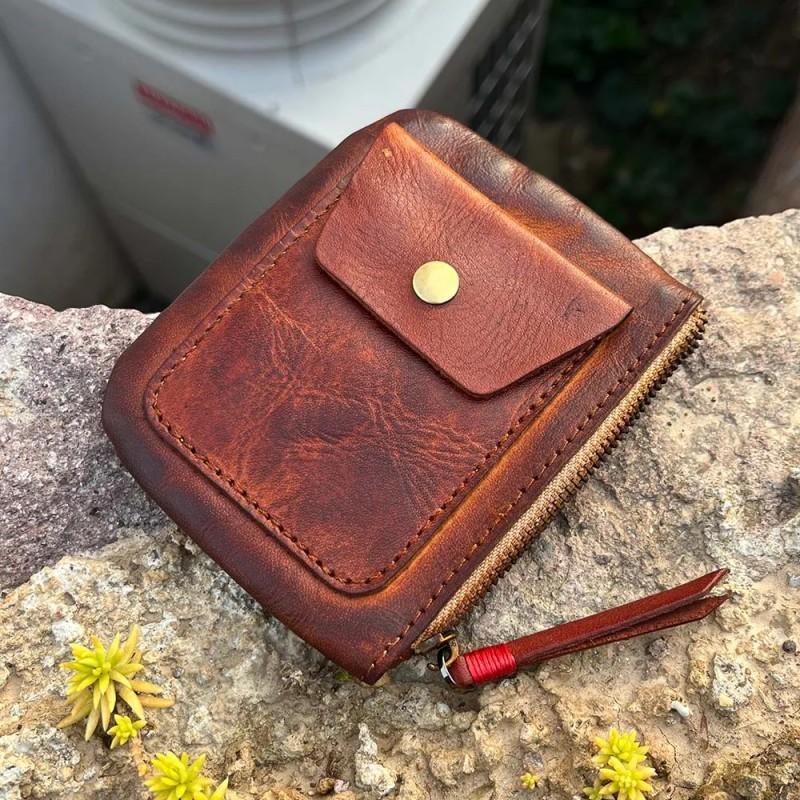 Stop wrapping gift cards in plastic bags.  This handmade genuine leather pouch is the holiday wish itself. Small, exquisite, and unforgettable.