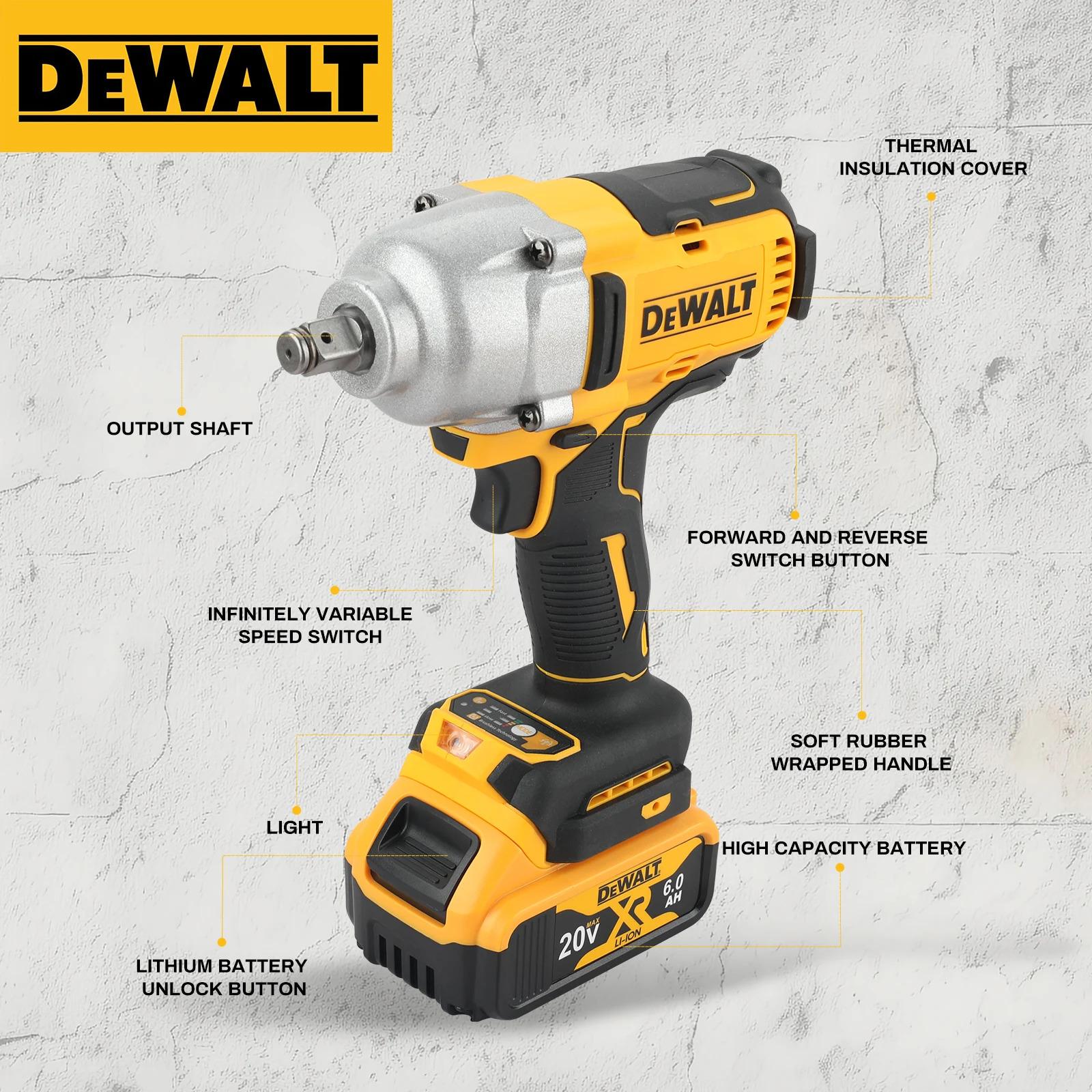 Dewalt DCF900 20V Cordless Impact Wrench High Torque Brushless Gun 1/2 Universal Battery Power Tool for DIY & Professionals