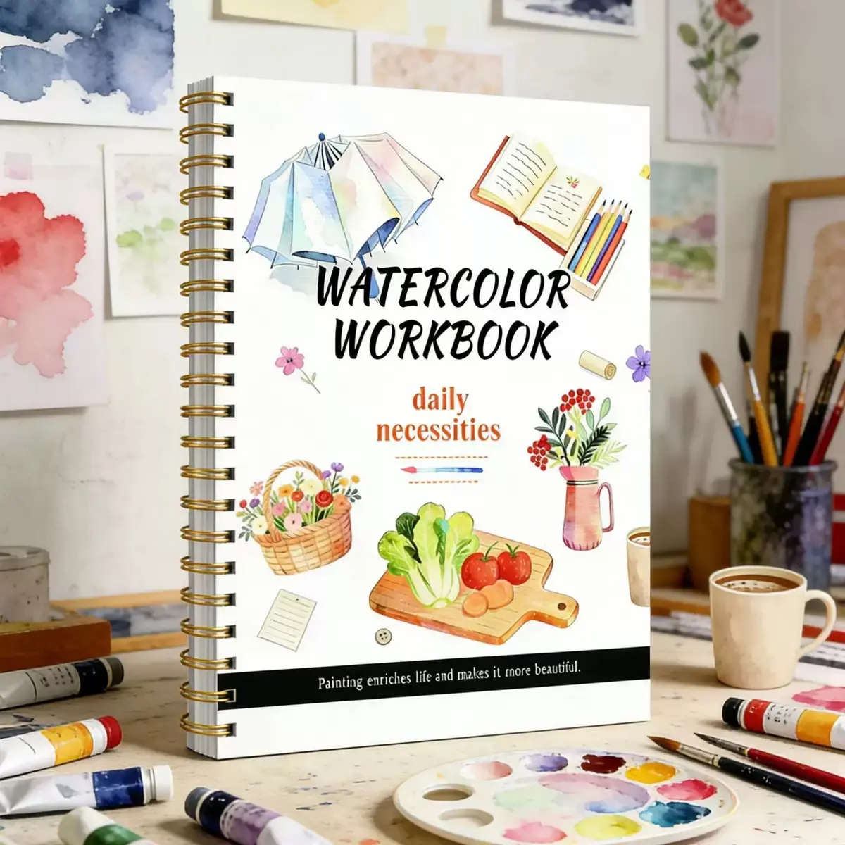 Watercolor Special Coloring Book Practice Workbook, Animal Watercolor Painting Book, Ideal for Art Enthusiasts, Perfect for Skill Development, Coloring Gift Book