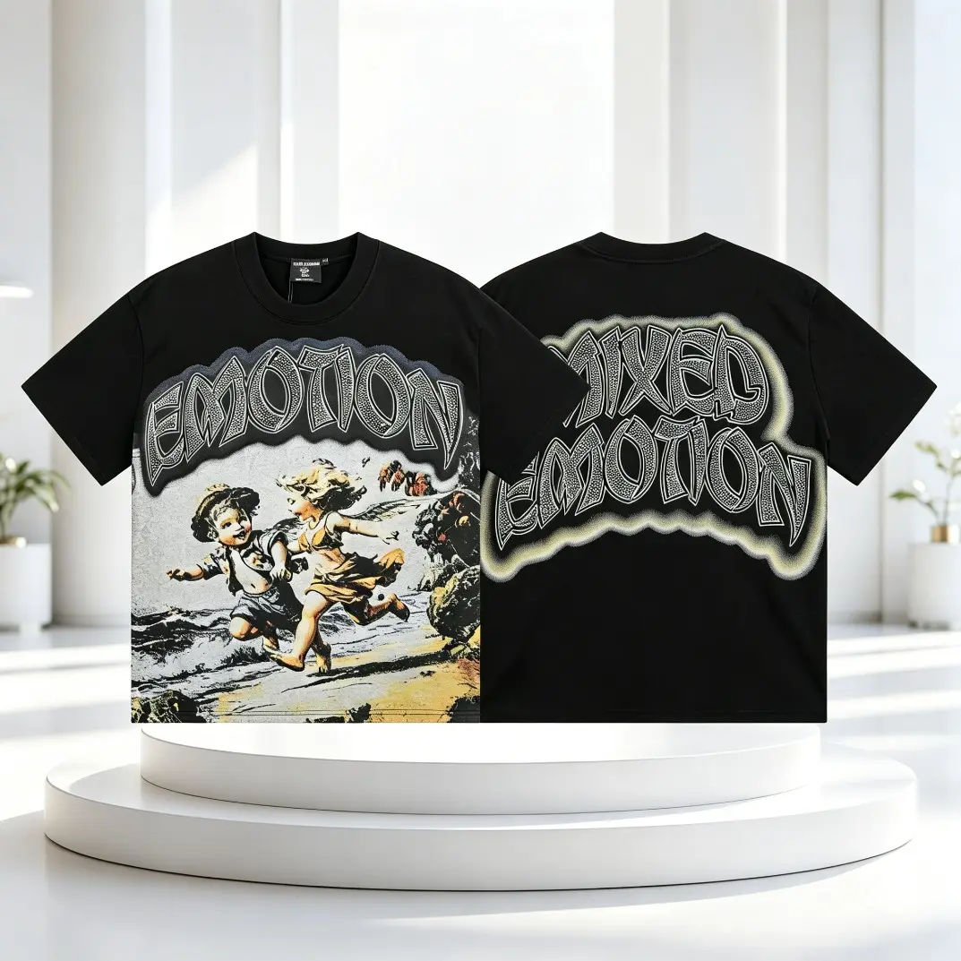 Trending Mixed Emotion Rhinestone Graphic T-Shirt Angel Baby Cotton Tee Y2K Streetwear Oversized Short Sleeve Shirt Hip Hop Casual Summer Top Unisex Couple Gift