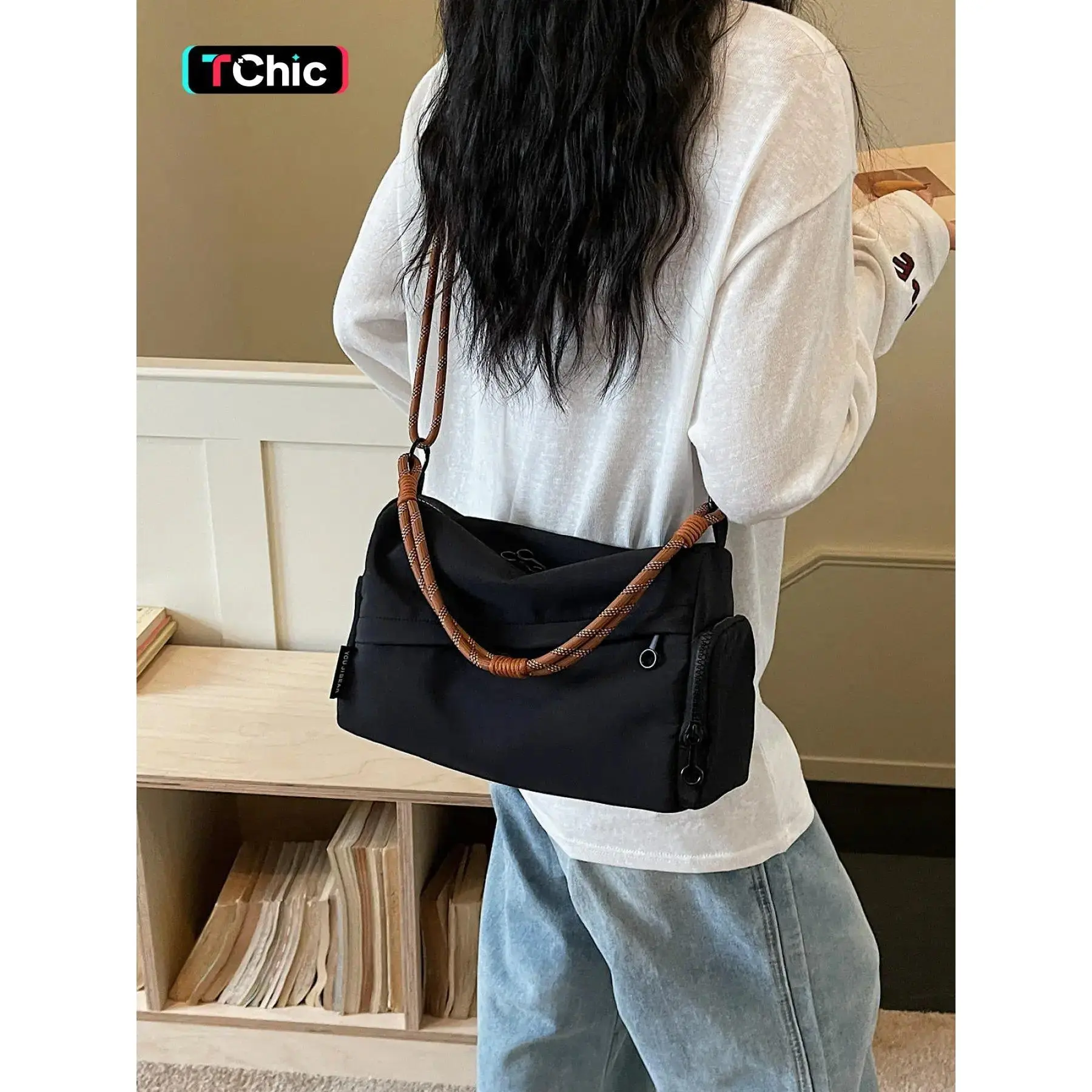 Chic Woven Crossbody Bag for Women, Aesthetic Multi-Zipper Shoulder Purse with Layered Pocket Design, Lightweight Structured Handbag with Comfortable Handle, Perfect Everyday Bag for Office, Coffee Dates, Shopping, Vacation & Street Style Looks