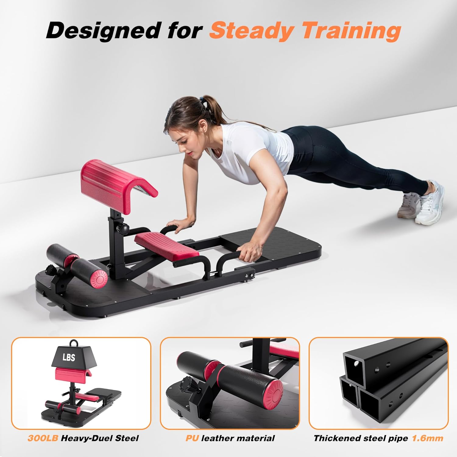 SUNDAY MIRTH Hip Thrust & Squat Machine for Home – Multi-Function Glute Builder, Leg & Core Strengthening Equipment – Adjustable Sissy Squat, Hip Thrusts, Squat Assist Machine for Home Gym