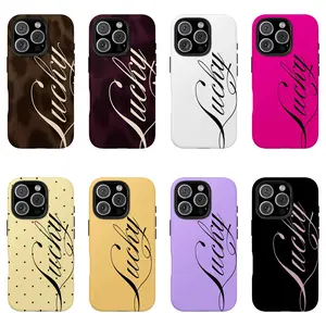 Lucky Script Design Phone Case Suitable for iPhone 17-11 Pro Max/Plus and  Samsung Galaxy S23-25