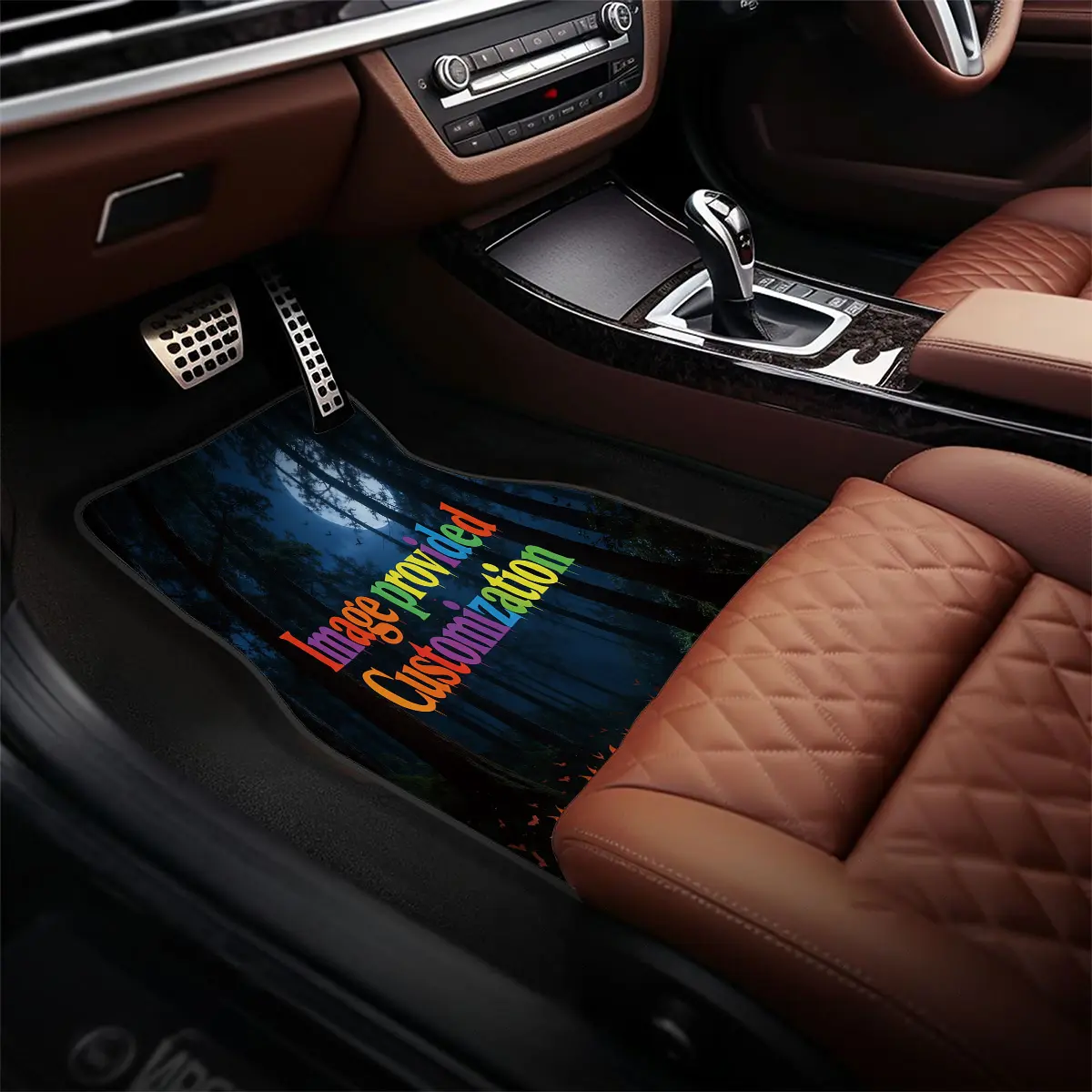WOYUO 4-Piece Custom Car Floor Mats - Personalized Photo Designs, Universal Fit, Stylish, Durable, Front & Rear Seat Protection, Ideal Father’s Day Gift, Car Mat Accessory, Mat Floor Mats