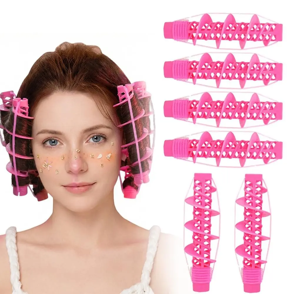 6-Piece Hair Curler Set, Large Wave Spiral Curling Wand, Heat-Free Hair Styling Tool, Gentle on All Hair Types, Versatile Hairstyles, Heatless Hair Curler, Heatless Curls