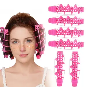 6-Piece Hair Curler Set, Large Wave Spiral Curling Wand, Heat-Free Hair Styling Tool, Gentle on All Hair Types, Versatile Hairstyles