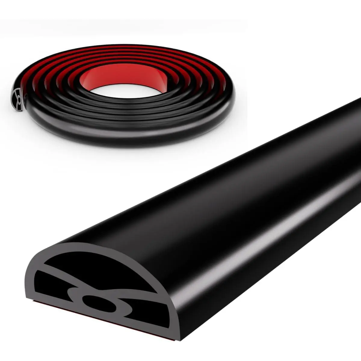 39” Black Shower Threshold Water Dam Stopper for Dry Wet Separation
