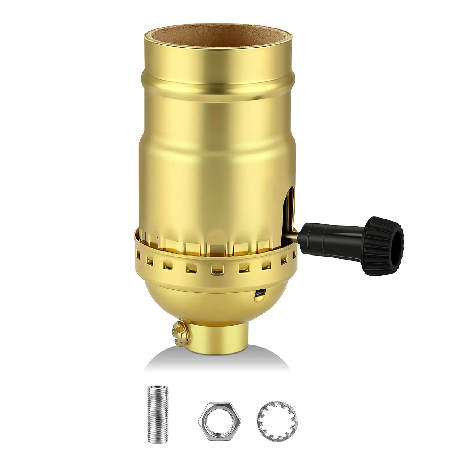 Lamp Socket , /Off E26 Light Socket with Turn Knob | UL Listed Light Socket  for DIY & Repair,  Lamp Socket for Table Lamp, Floor Lamp, Pendant Light