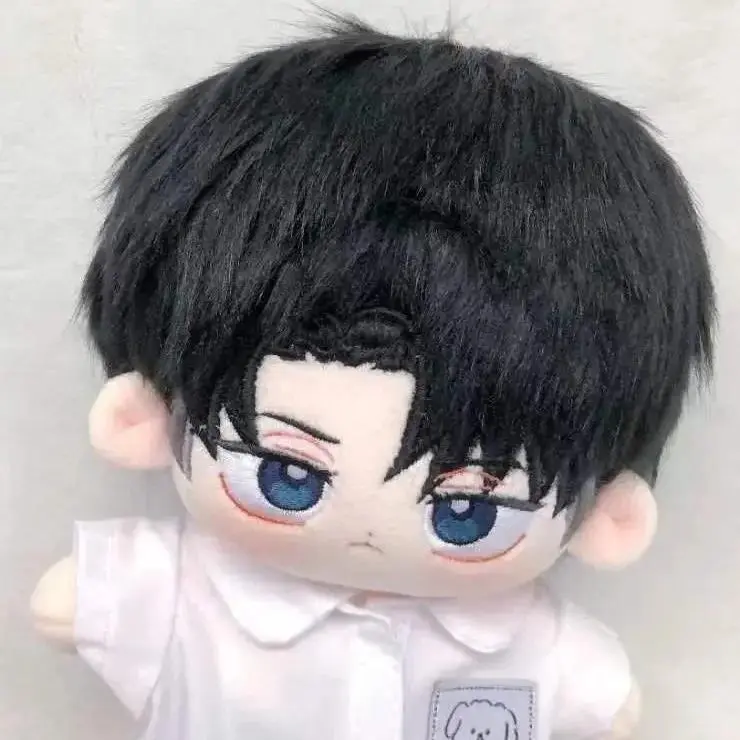 20cm Anime Stuffed Commander Levi Cotton Doll Cute COS Attack on Titan Dress-up Plush Toys for Fans Collectible Gift