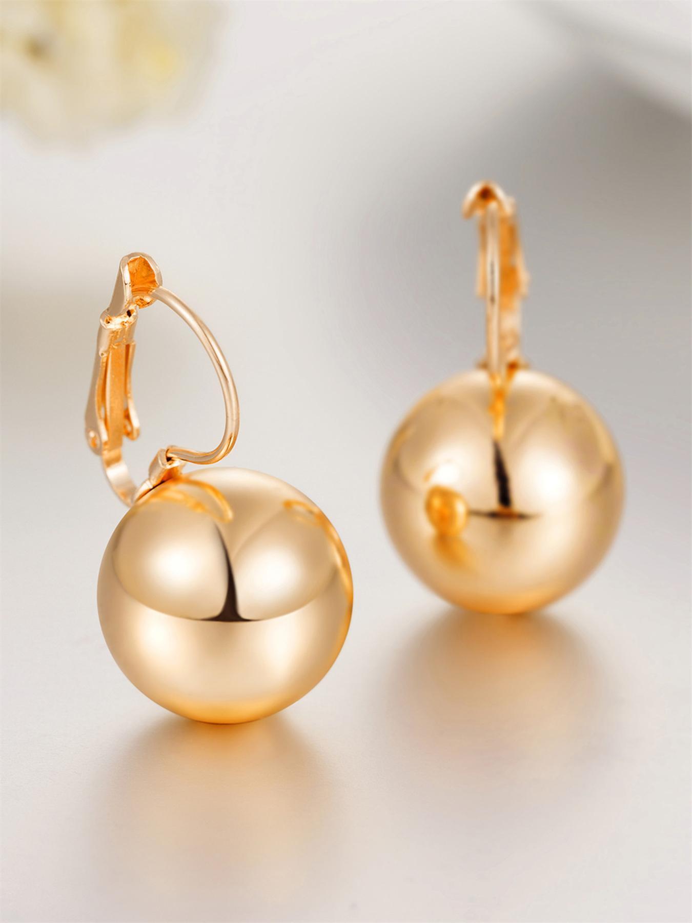 Minimalist Elegant Ball Design Dangle Earrings, High Quality Earrings, Fashionable Dangle Earrings for Women & Girls, Trendy All-match & Exquisite Jewelry for Birthday Gift