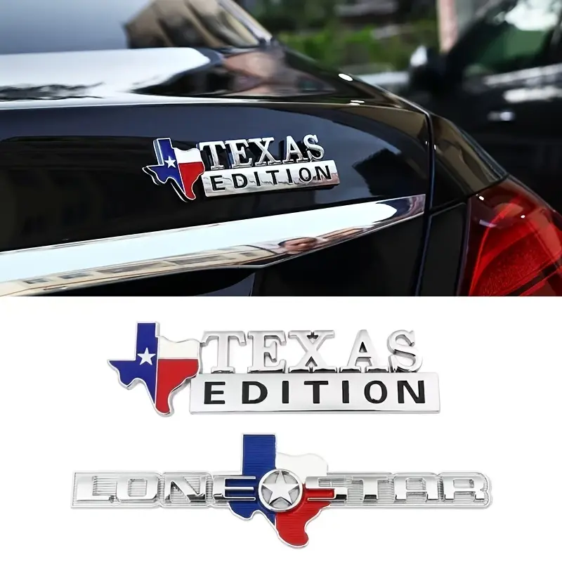 1pc, a Unique ABS Material Car Emblem, TEXAS Lone Modified Badge, an Attractive And Practical Trunk Emblem - Badge - Side Panel Sticker.