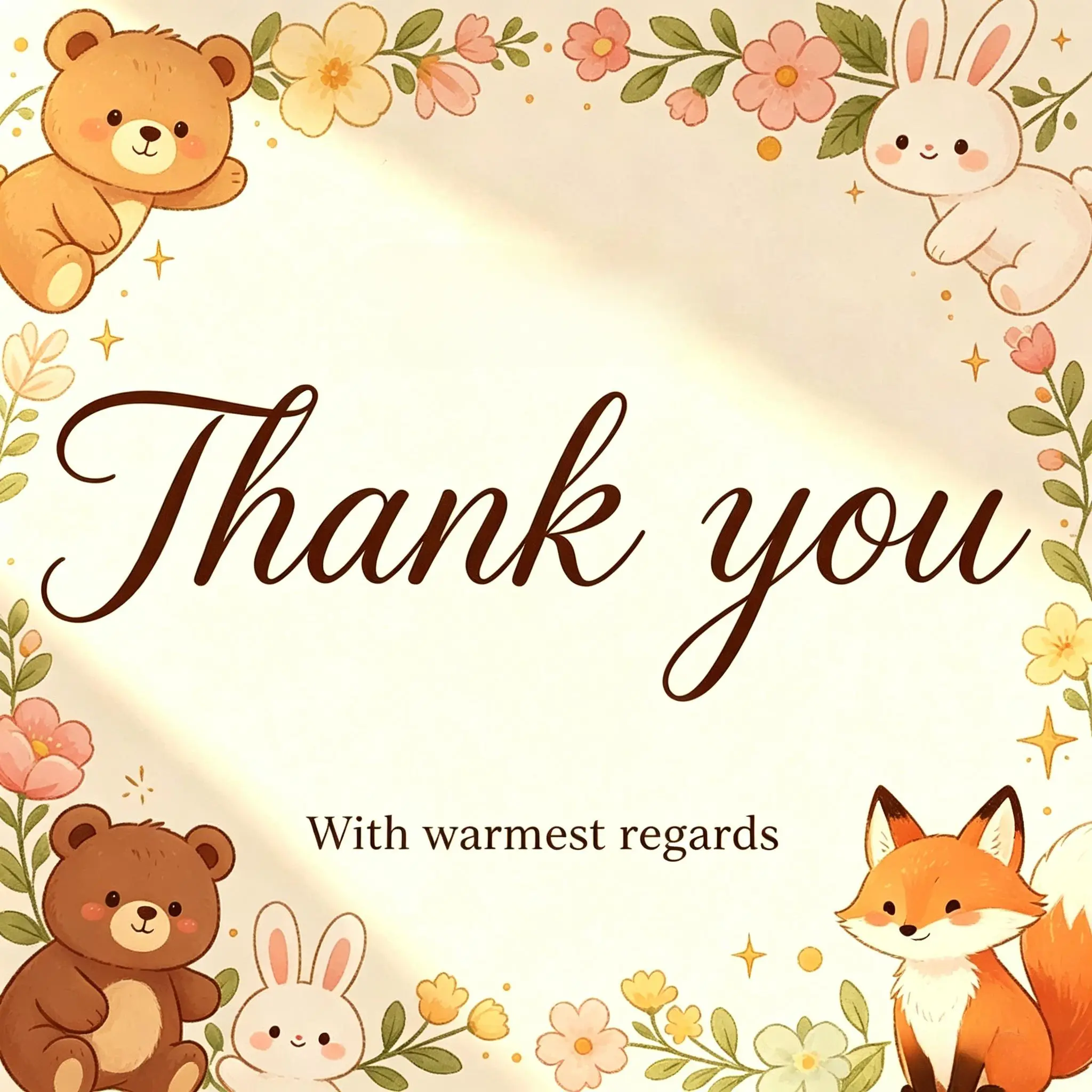 Co - No free gifts!!!!!Thank you card !!!
