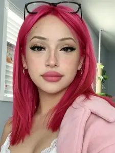 Pink Lace Front Wig Short Straight Hot Pink Wig 13x4 Transparent Lace Front Wig Pre Plucked with Baby Hair Short Bob Straight Dragon Fruit Synthetic Lace Front Wig for Dance Party Street Wear Use for Daily Party Cosplay Use