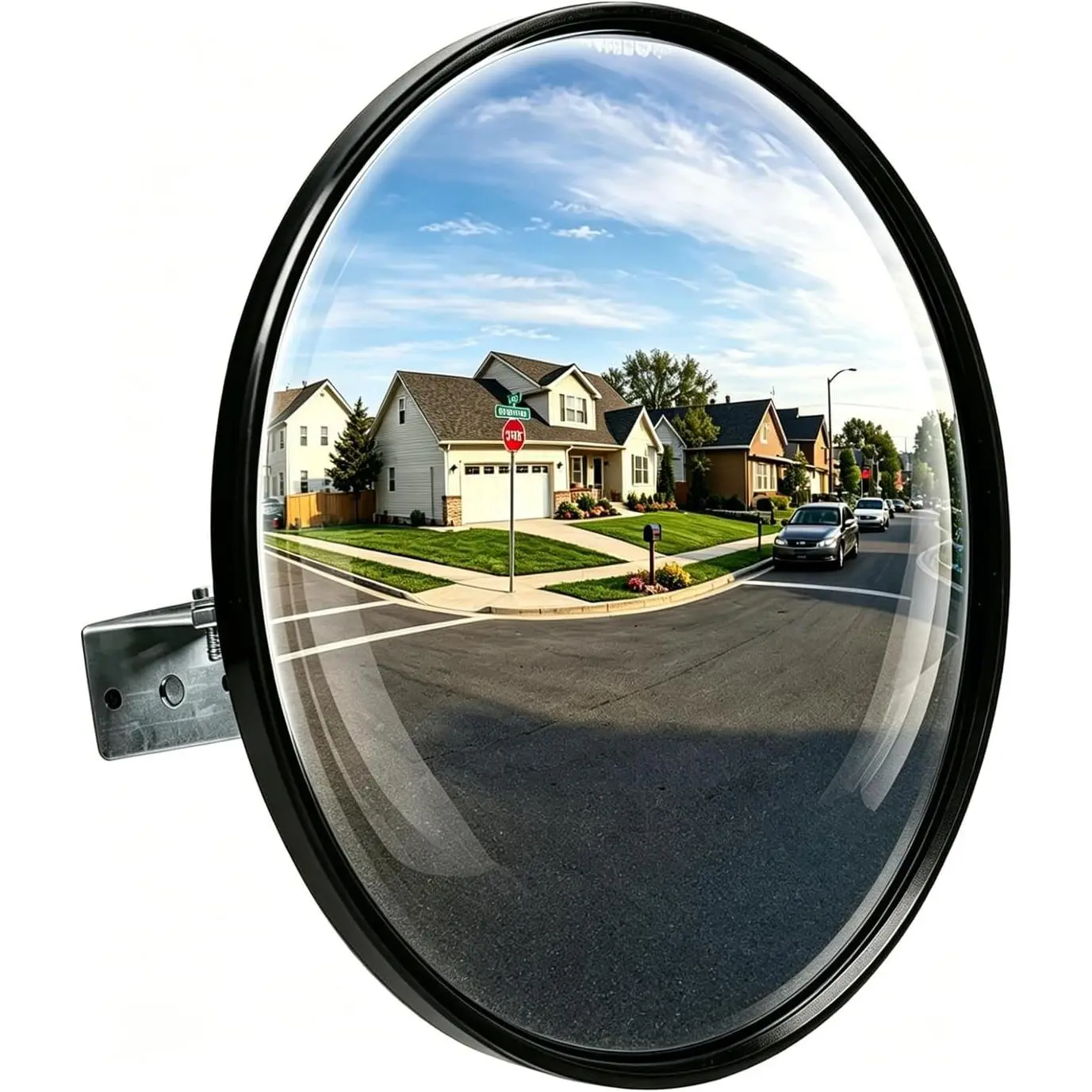 12" Convex Safety Mirror– 180° Adjustable Wide Angle Acrylic Traffic Mirror for Driveway, Garage & Warehouse, Eliminate Blind Spots, Shatterproof Indoor/Outdoor with Easy Wall Mount