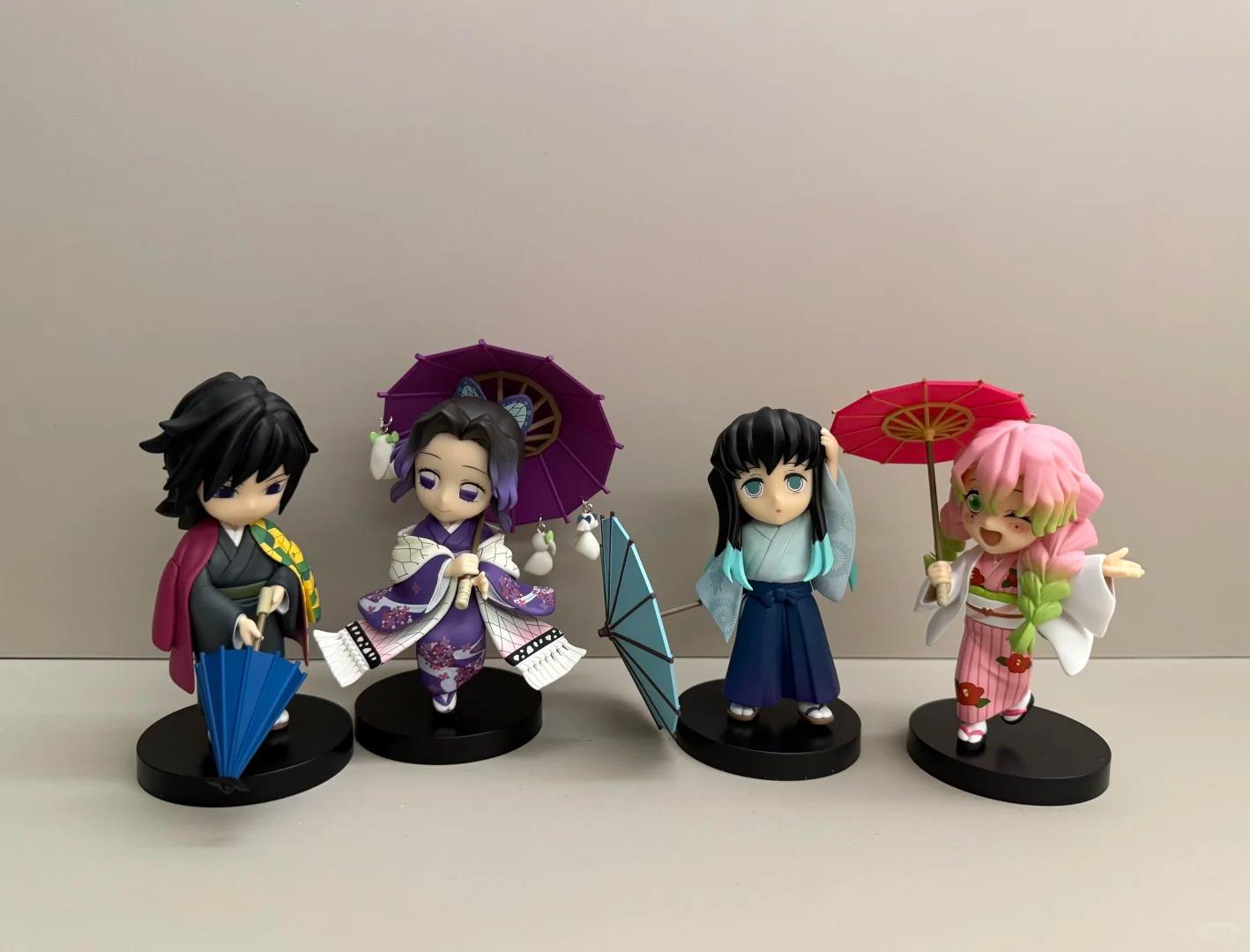 New Anime Figure Demon Slayer Figures Kimetsu No Yaiba Doll Plum Rain Series Blind Box Figurine Warrior Action Figure Model Toys