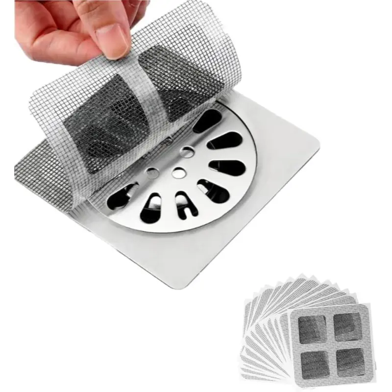 30pcs Drain Filter Stickers, Disposable Hair Catcher Stickers, Anti-Clog Drain Hair Trap Covers, Portable Drain Mesh Filters, Drain Protection for Bathroom, Kitchen Sink, Shower