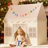 Kids Play Tent Indoor: with Mat, Colorful Hangings,  Toddler Girl Tent Indoor Playhouse for Toddlers Kids Toys for Boy Girl Birthday Gift