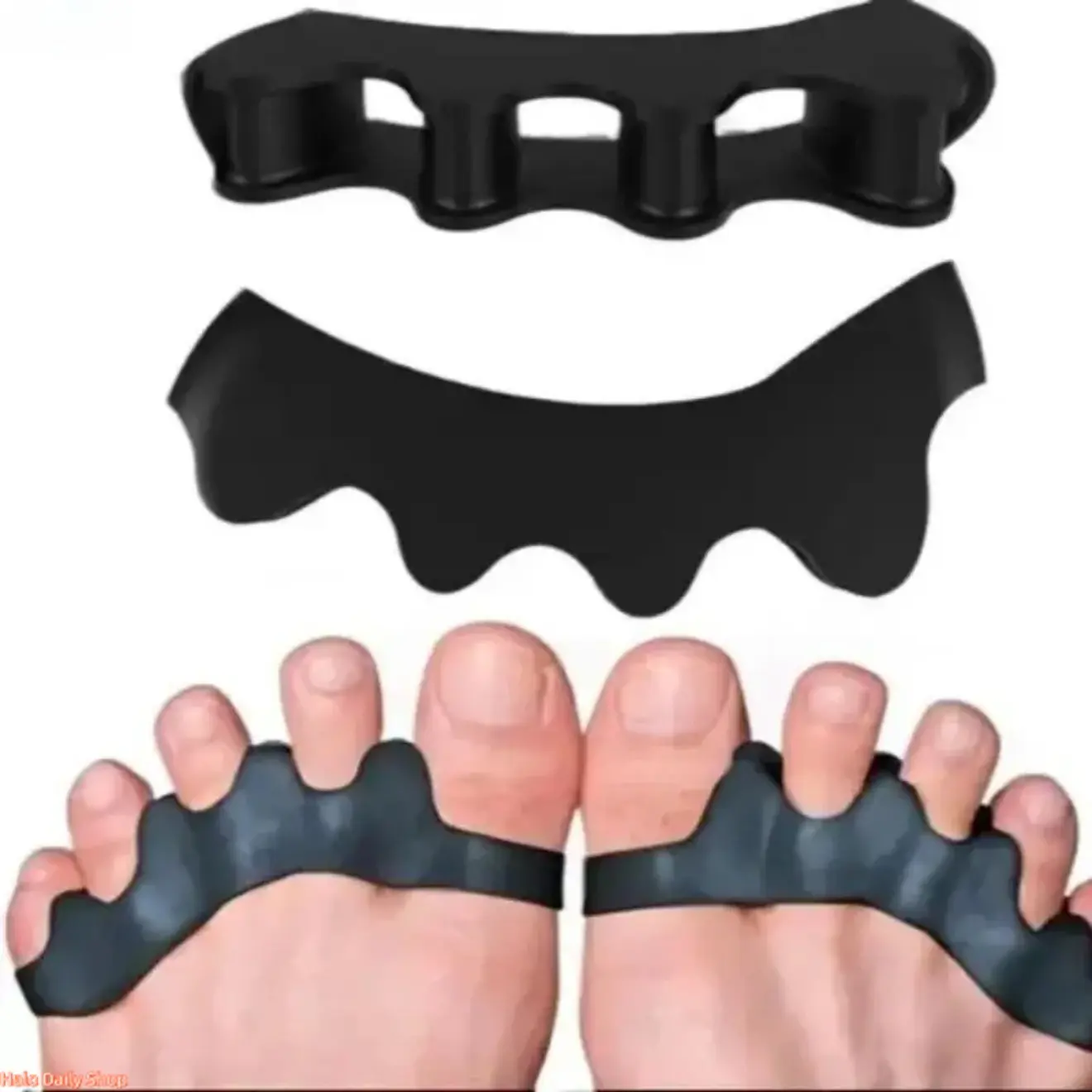 Unisex Functional Fitness Gel Toe Spacers - Soft, Breathable, Flexible, Comfortable Foot-Aligning Tools for Functional Training, Daily Foot Relief, Nail Care & Pedicures, Easy to Clean All-Day Wear