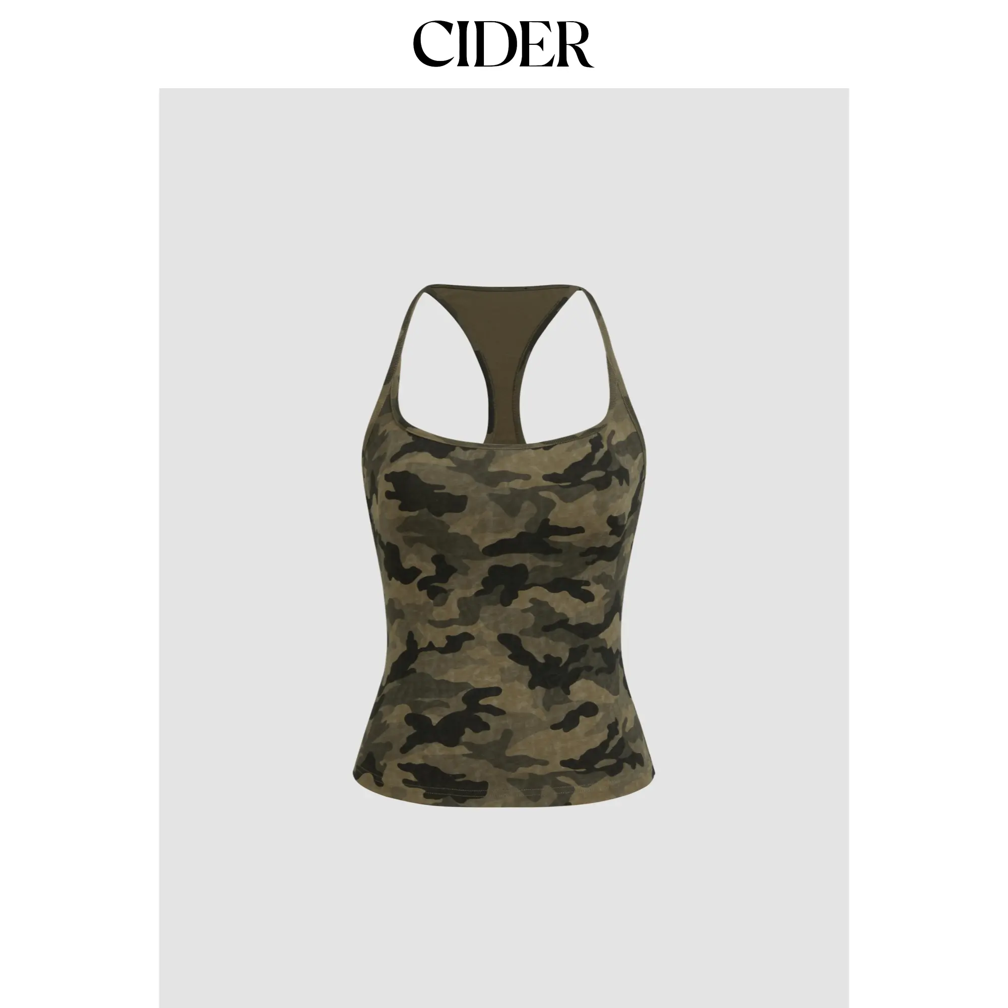 Cider Cotton-blend Camo Cami Top SummerWins SummerFinds