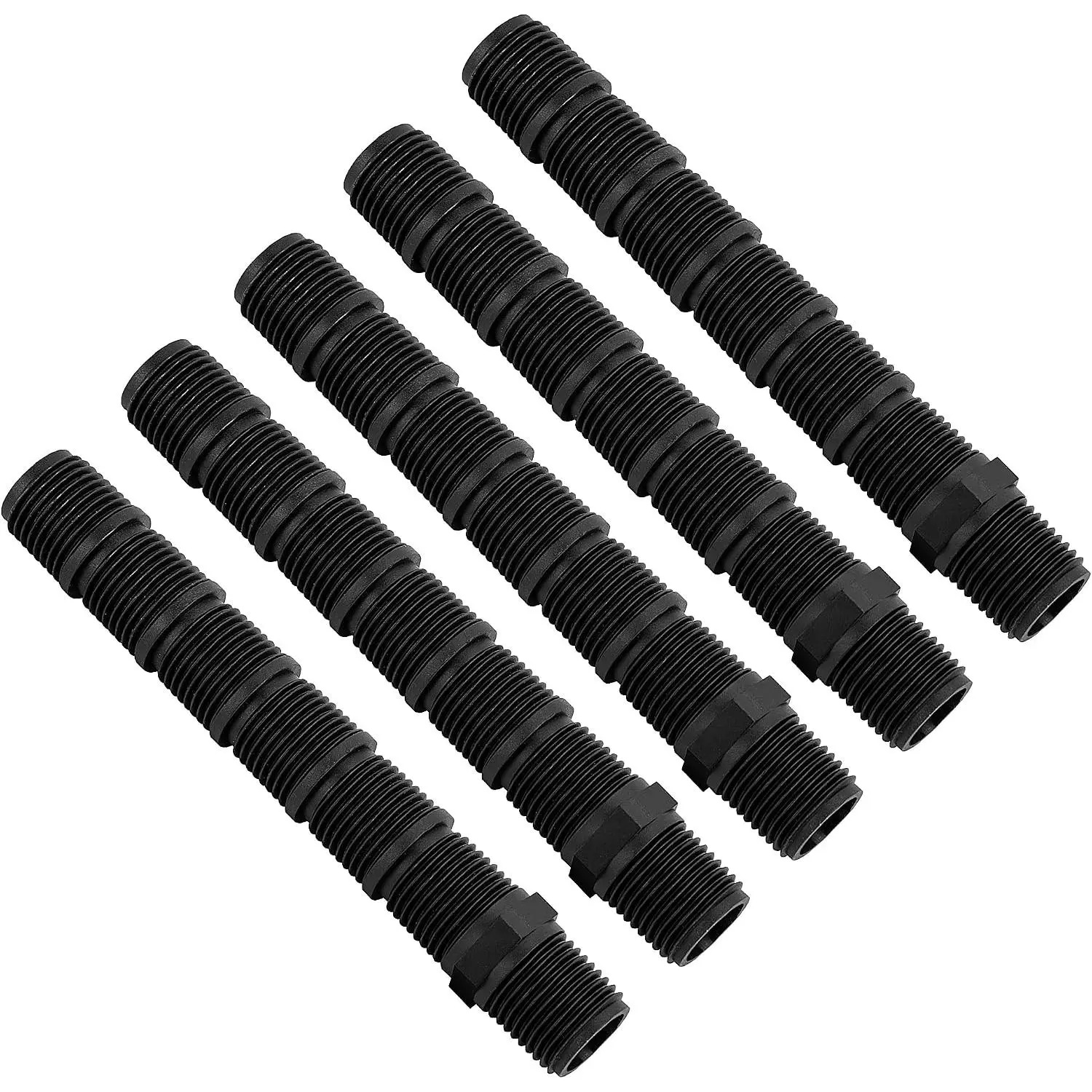 5 count Cut-Off Sprinkler Rise, Cuttable Sprinkler Extension Riser | 5.9'' x 1''Male Pipe Thread Riser Adapter for Outdoor Garden Courtyard Patio Lawn Irrigation  Accessories