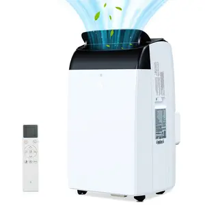 12000 BTU Portable Air Conditioner, Built-in Dehumidifier Small AC Unit for Rooms Up to 550 Sq.Ft, with Remote Control Window Mount Exhaust Kit, Easy to Move for Home Bedroom