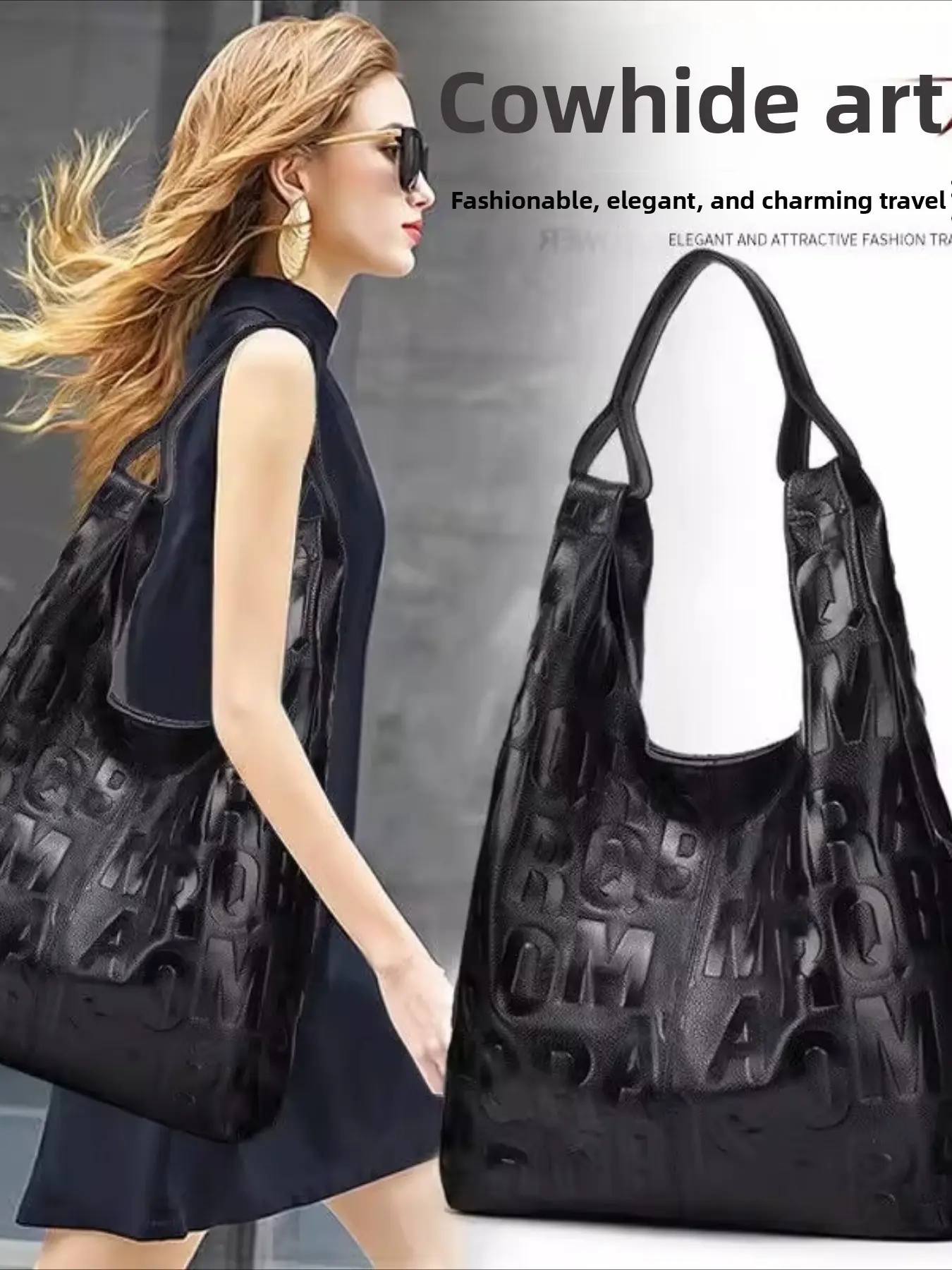 Simple large-capacity bag women's 2026 new fashion versatile commuter women's bag shoulder bag portable tote bag