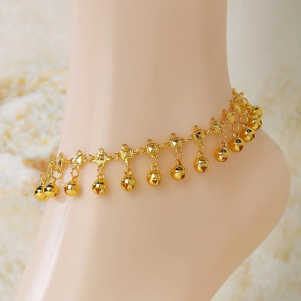 Women’s Bohemian Anklets for Women, Retro Bell Pendant, Adjustable Comfortable Summer Footwear Decor, Easy to Wear for Everyday Use