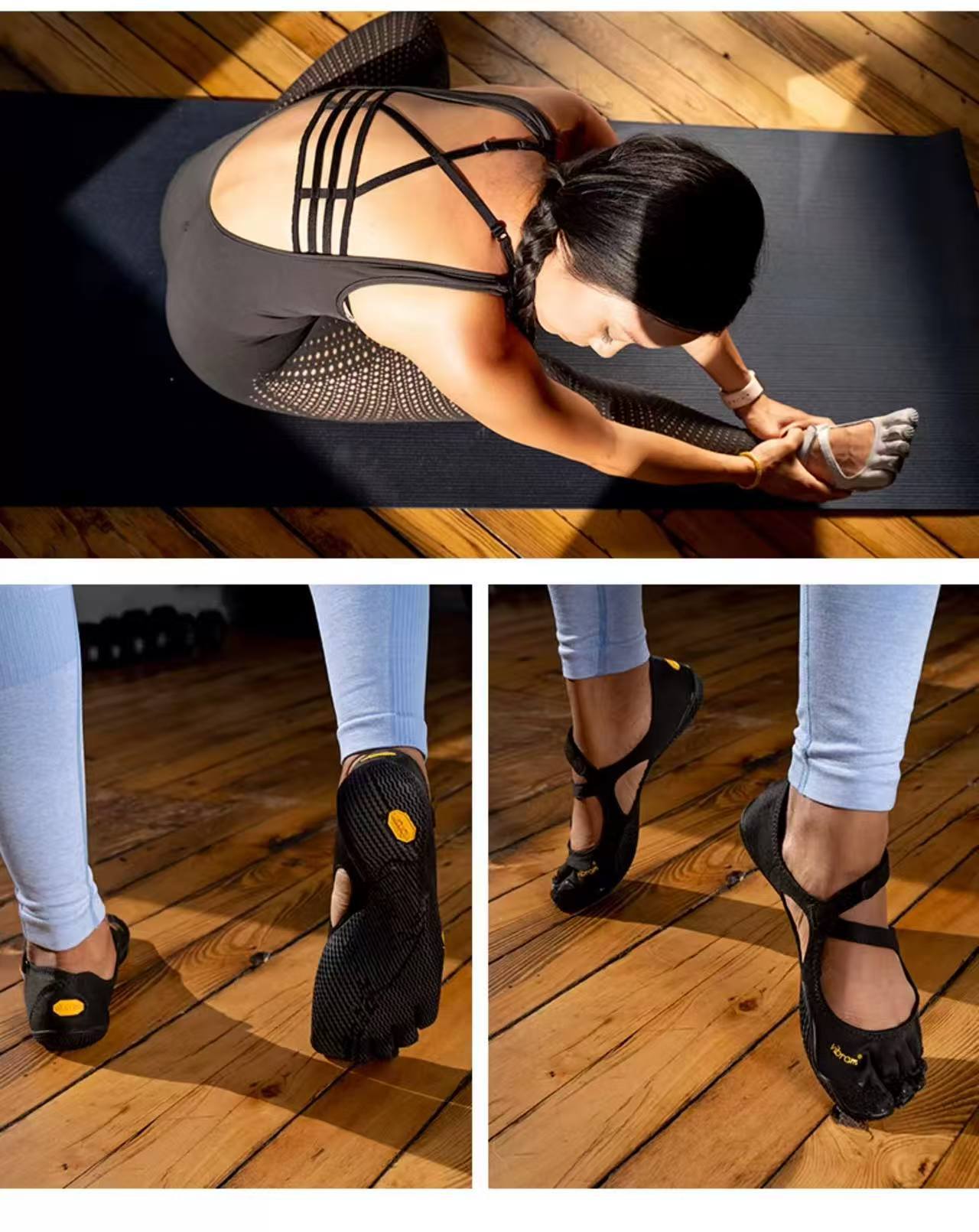 Five-Toe Yoga Shoes Pilates Women's Sports Fitness Dance Toe-Separating Shoes Suitable for Running Fitness Yoga Pilates Sports Outdoor ballet flats Balance Breathable Technology