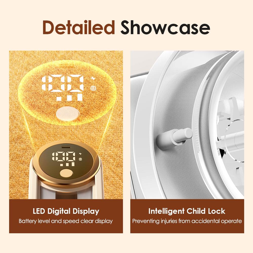 3-Speed Lint Remover with Display | 6 Stainless Steel Blades, Type-C Charging | Large Lint Bin with Safety Lock – Efficient Fabric Fuzz Remover, Household Fabric Shaver