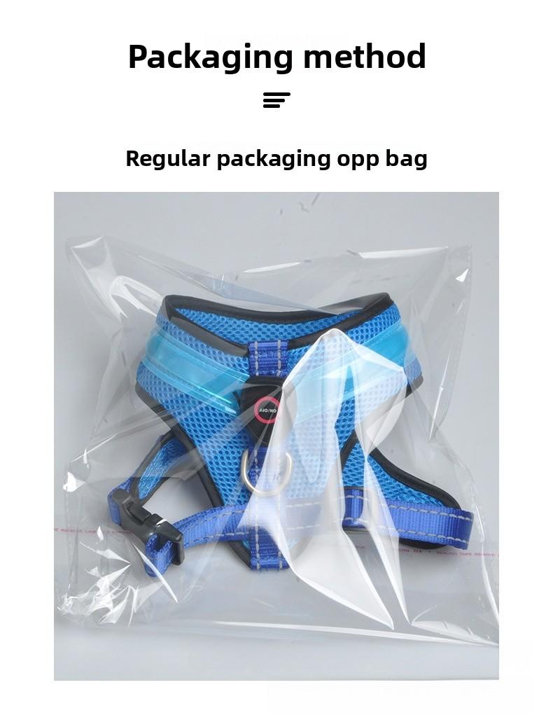 Pet Light-Up Dog Vest LED Flashing Dog Walking Harness USB Rechargeable Luminous Chest Strap Vest