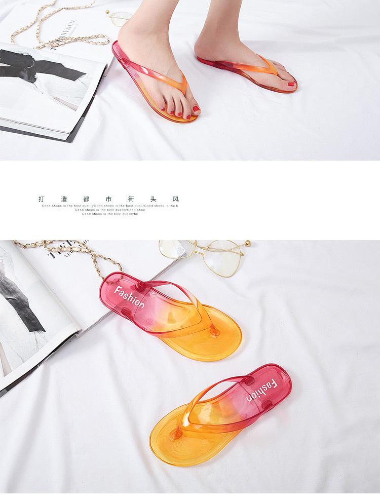 Rainbow Jelly SandalsJelly Flip Flops for Women With Flexible Sole, Soft Footbed Summer Sandals for Women