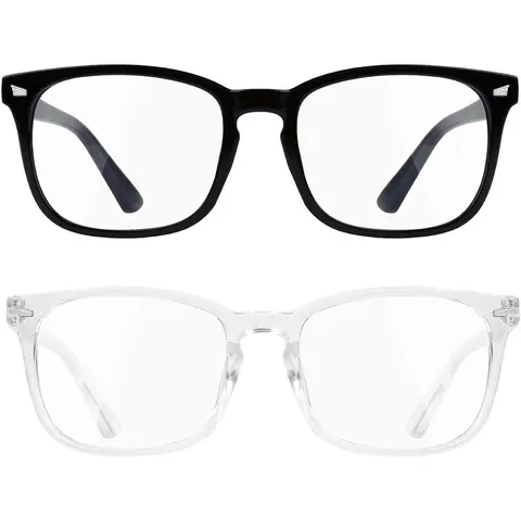 2 PCS Blue Light Glasses for Woman, Blue Light Glasses Men Bluelight Blocking Glasses Eyeglasses For Reading Gaming