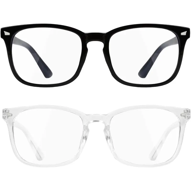 2 PCS Blue Light Glasses for Woman, Blue Light Glasses Men Bluelight Blocking Glasses Eyeglasses For Reading Gaming