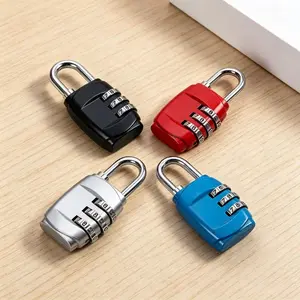4-Pack Heavy-Duty Combination Padlocks with 999 Combos, Zinc Alloy 3-Digit Code Locks, Sturdy Metal Shackle Locks for Various Uses