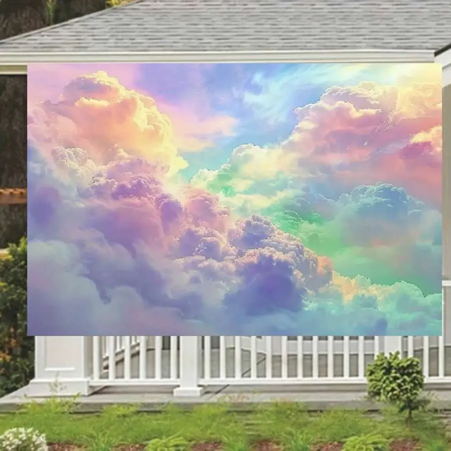 1pc Dreamy Cloud Sky Fantasy Backdrop Perfect For Birthday Parties & Showers