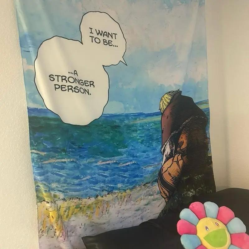 Thorfinn From Vinland Saga Indoor Wall Tapestry, Inspiring Flag For Home Decor, Anime Tapestry, Wall Hanging, Large Fabric Poster, Manga Art