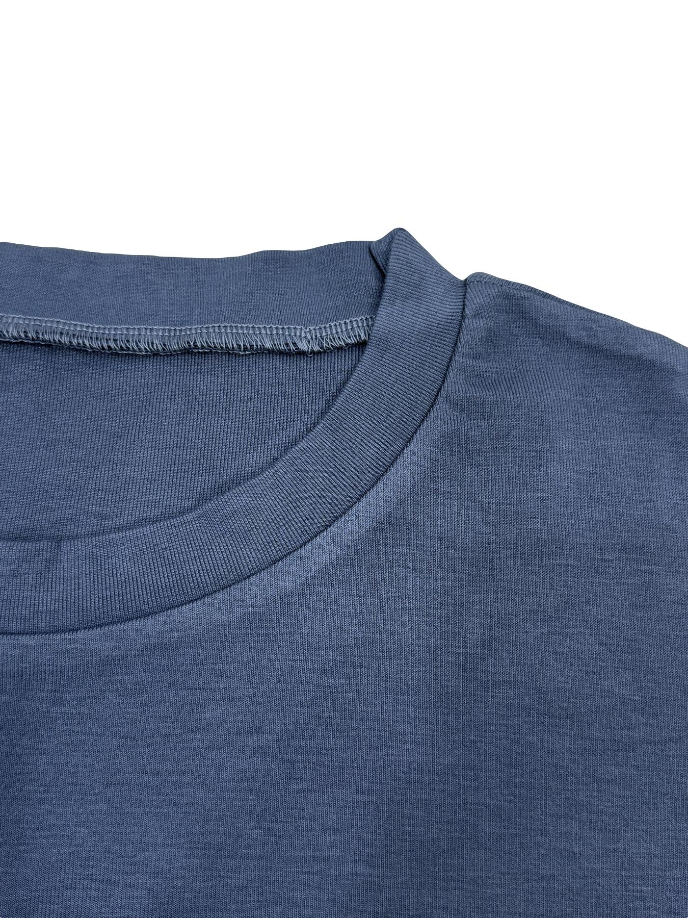 Women's 2-Piece Solid Drop-Shoulder Tee & Elastic Waist Pants Set, Casual Fit Fashion Cozy Half Sleeve Top & Trousers for Daily Outdoor Wear, Ladies' Clothes for All Seasons