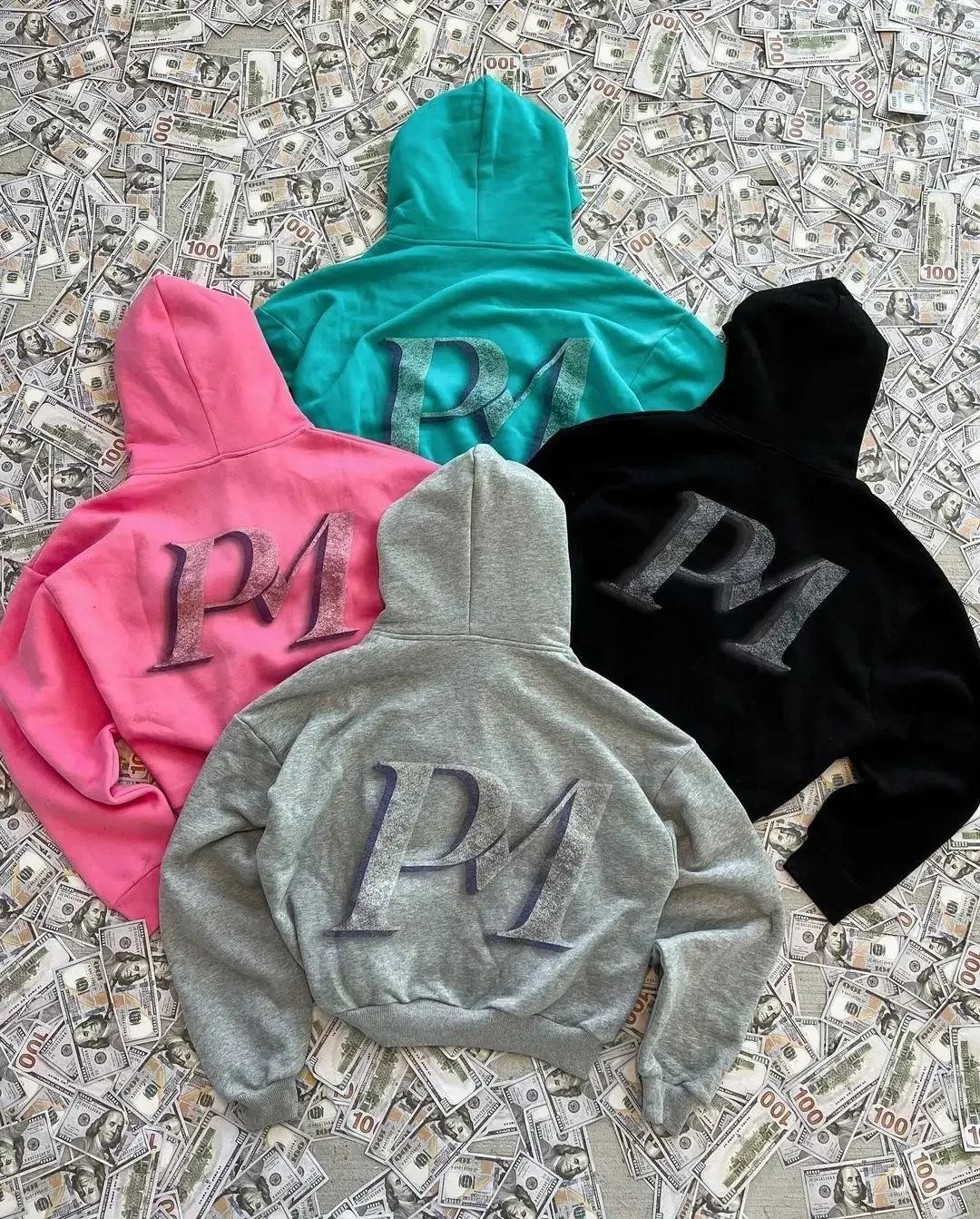 NewEuropean and American Style Street Money Pattern Printed Hoodie Unisex Loose Zipper Sweatshirt_outdoor sport