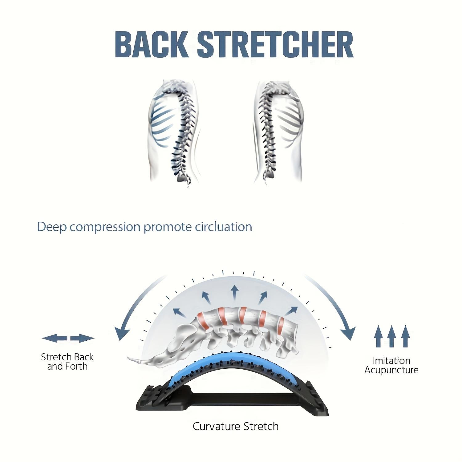 Back Stretcher Board (4-Level Adjustable) – Spinal Decompression for Herniated Disc & Waist/Back Tensionpain relief device