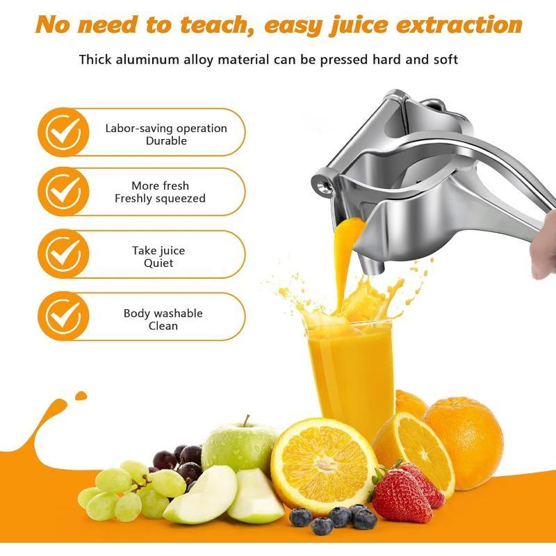 Premium Metal Alloy Manual Citrus Juicer - Detachable Heavy Duty Hand Fruit Juice Squeezer Extractor, Durable Kitchen Juicing Tool for Oranges Lemons Limes