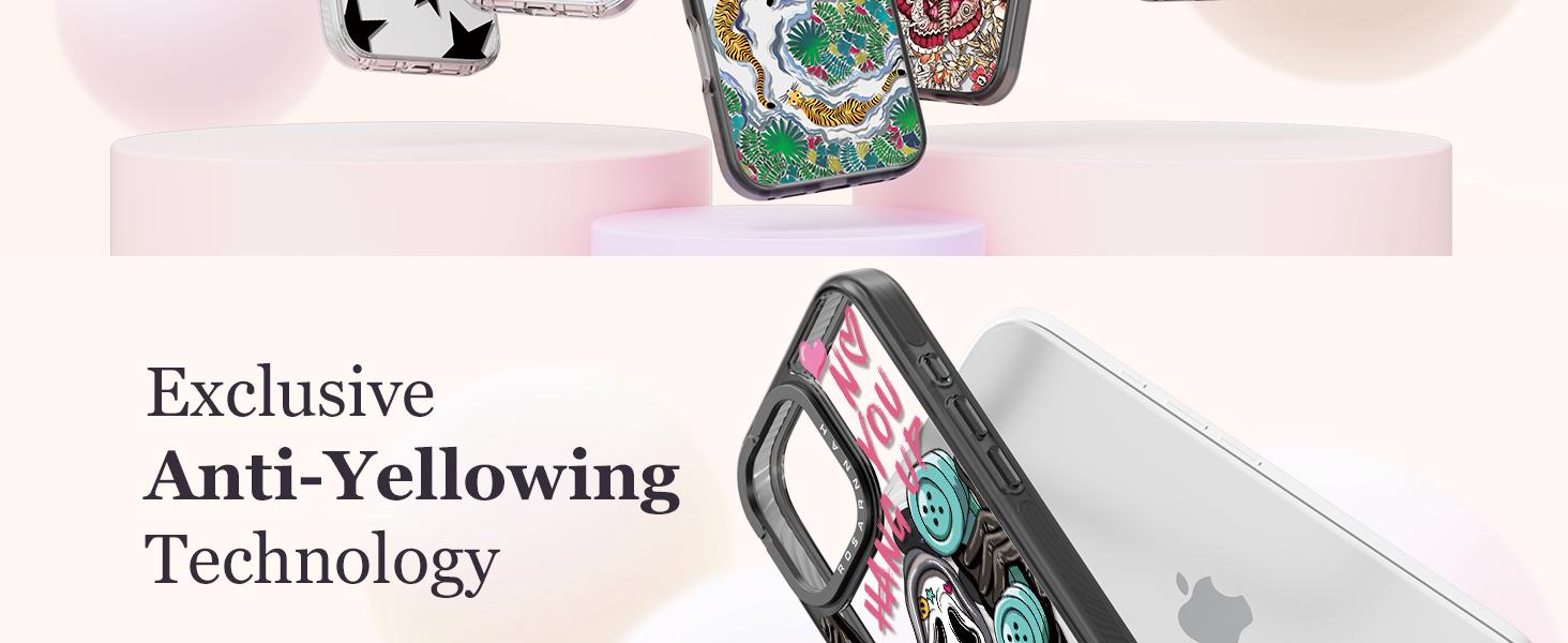 Compatible for iPhone 16 Case Cute - Durable Shockproof 6.6 ft Drop Impact Phone Case - Black Funny Nature Flower Design for iPhone 16 6.1"