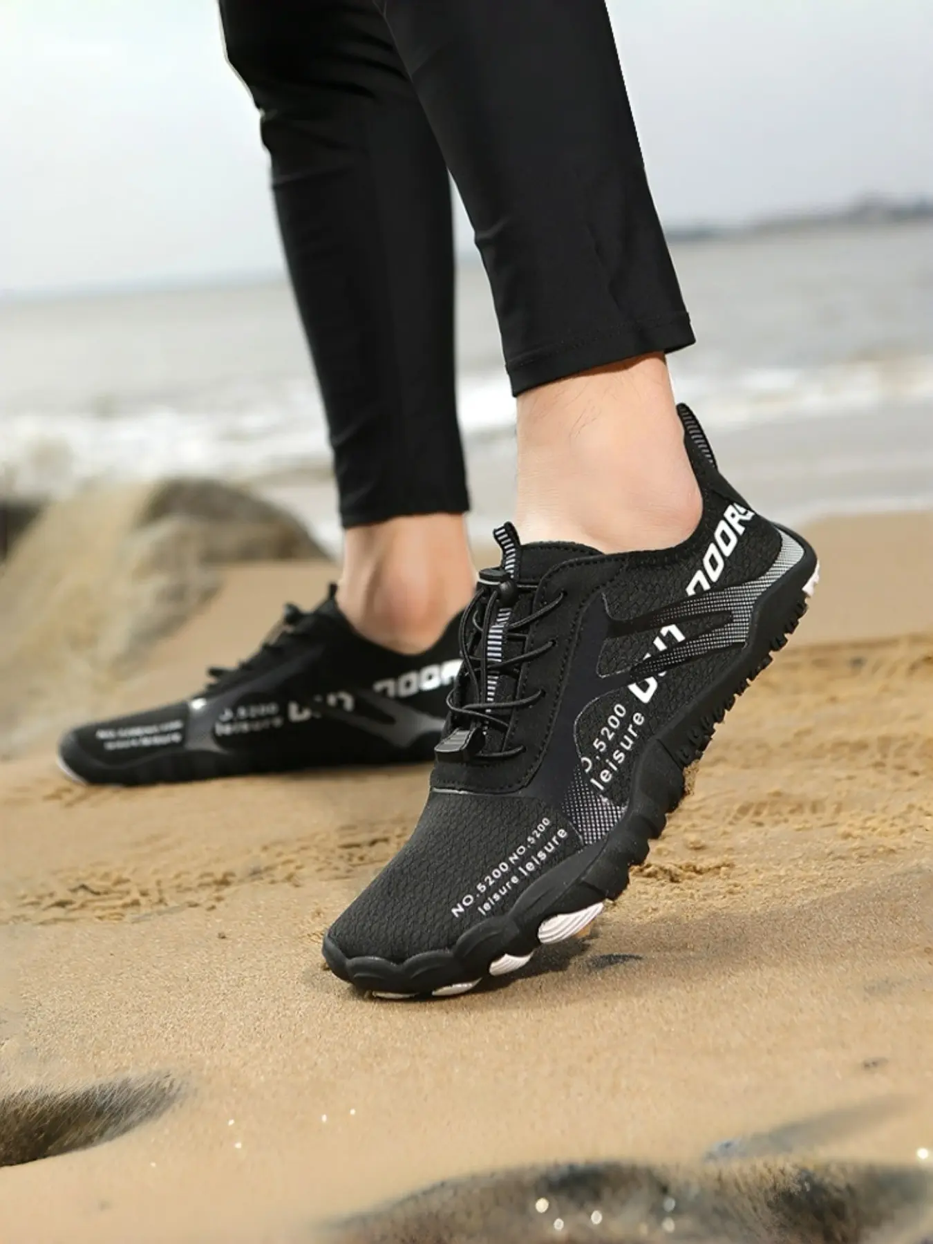 Unisex Waterproof Beach Shoes, Water Sports Shoes, Water Footwear, Indoor Fitness Sandals, Soft Comfortable Mesh Breathable Quick-Dry, Ideal for Fishing & Surfing