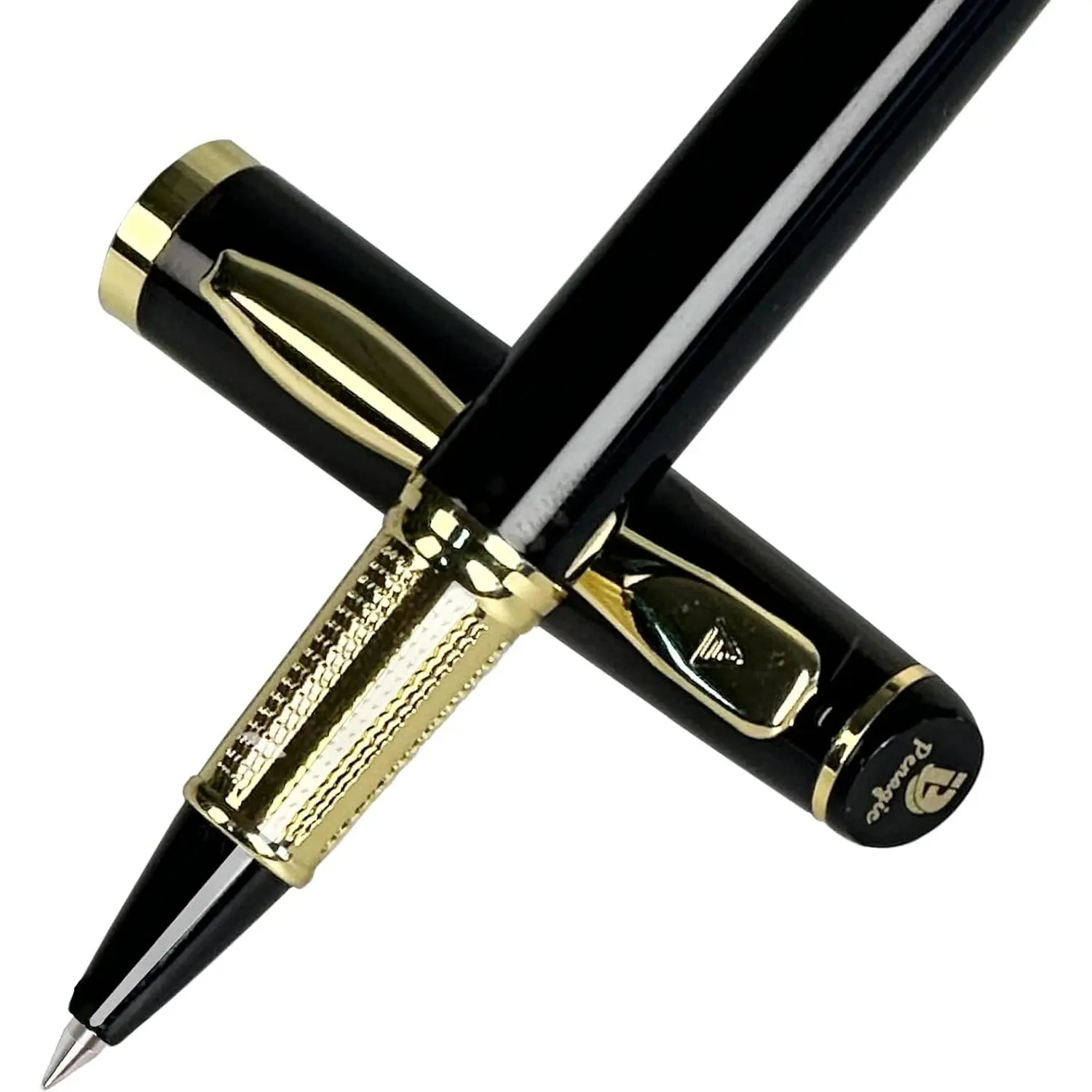 Luxury Pen, 0.5 mm Black Ink Nice Fancy Gel Pen, Fine Point, Professional Executive Writing,  Pen for Men and Women, Set of 1 with 2 Refills