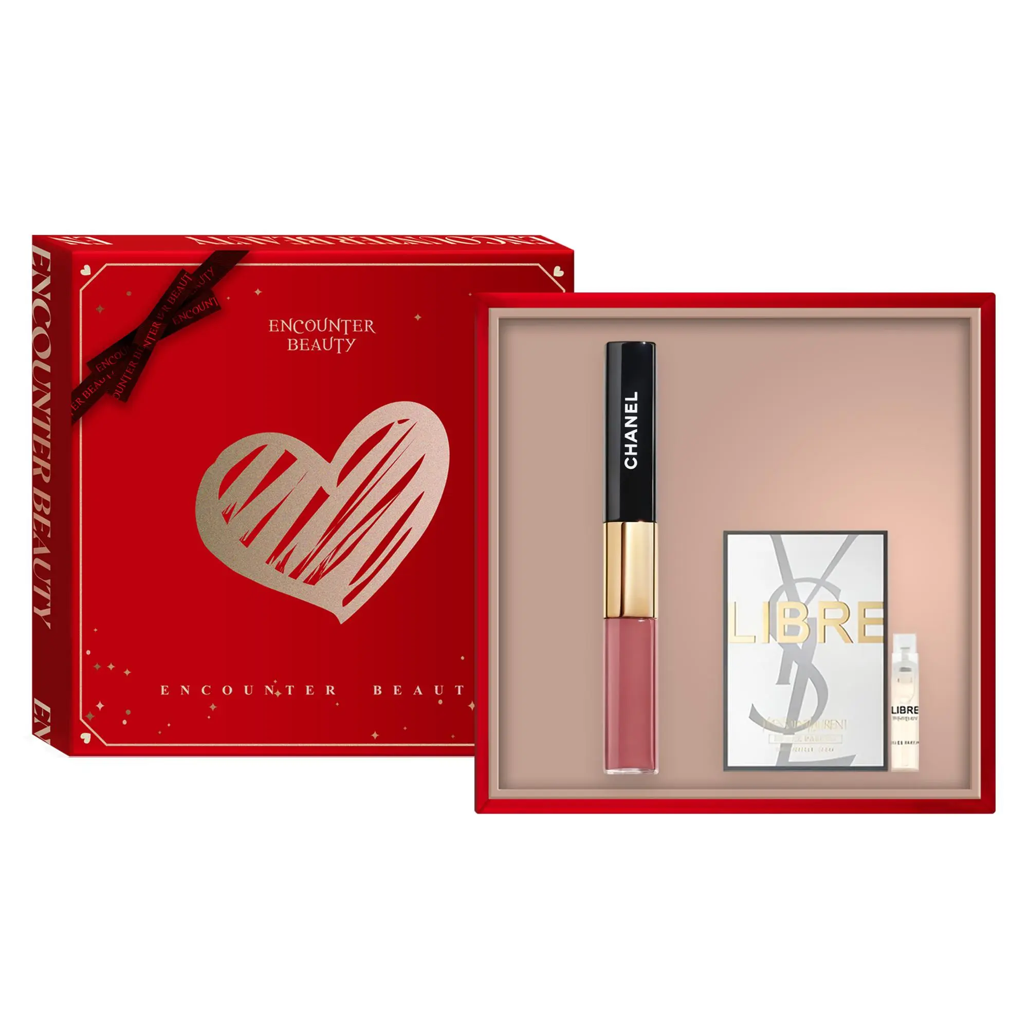 CHANEL Dual Effect Long Wear Liquid Lipstick+Perfume Sample Makeup Sets Easy to Blend Complexion Mirror Finish