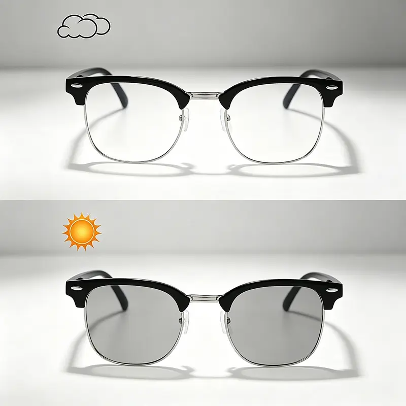 Men'S Vintage Square Frame Fashion Glasses - Classic Black Composite Frame with Clear Lenses, Stylish & Durable for Everyday Wear, Everyday Fashion Glasses |       Classic Square Frame |       Composite Frame Fashion Glasses, Square Frame Glasse